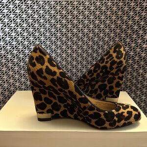 Tory Burch 6.5 Leopard Wedges
